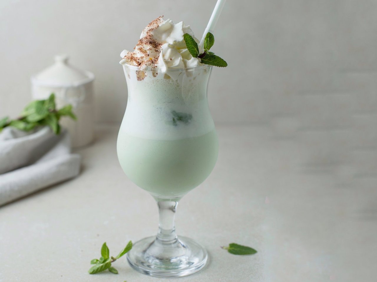 Mint and mocha milkshake