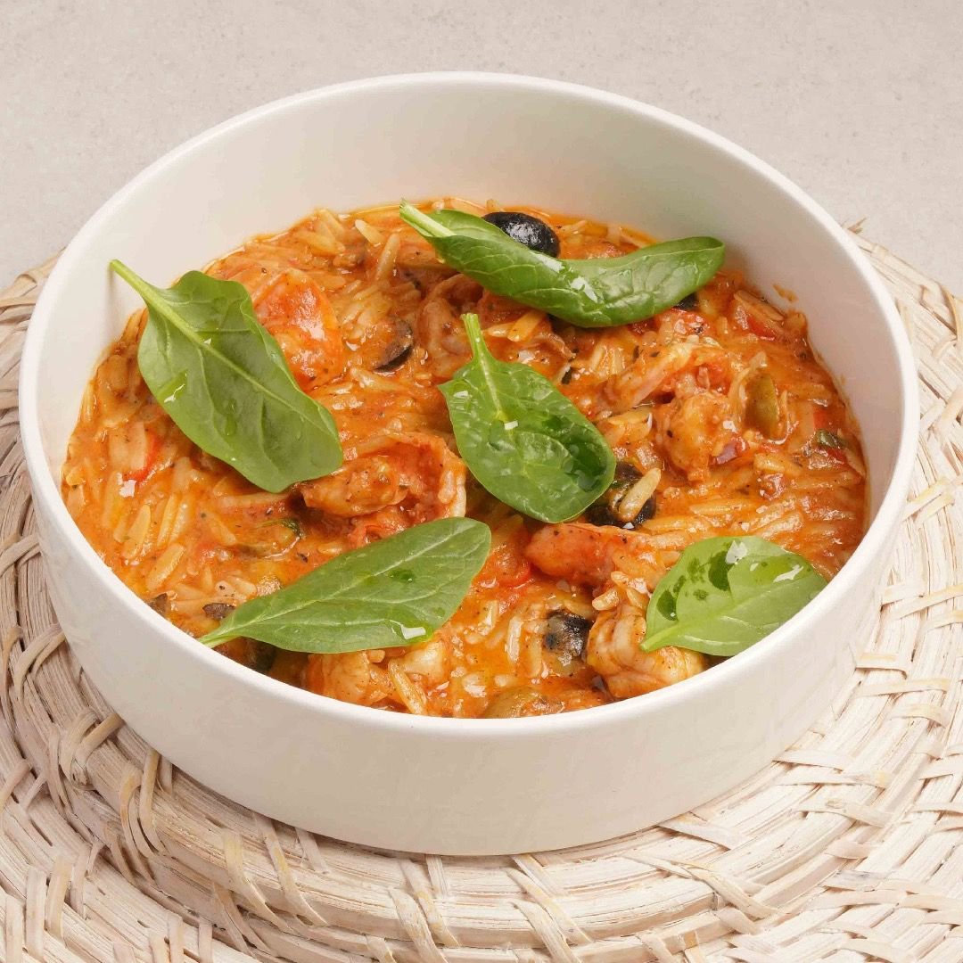 Orzo with shrimp